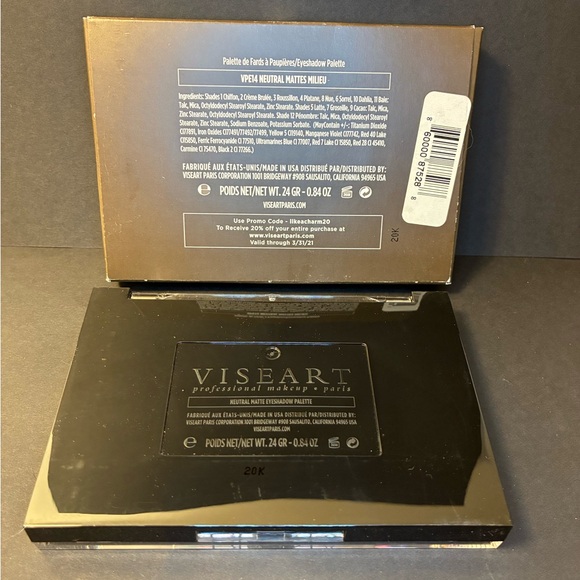 VISEART 12 Shade Professional Eye Shadow Palette $80 MSRP VPE14 Neutral Mattes - Picture 4 of 4